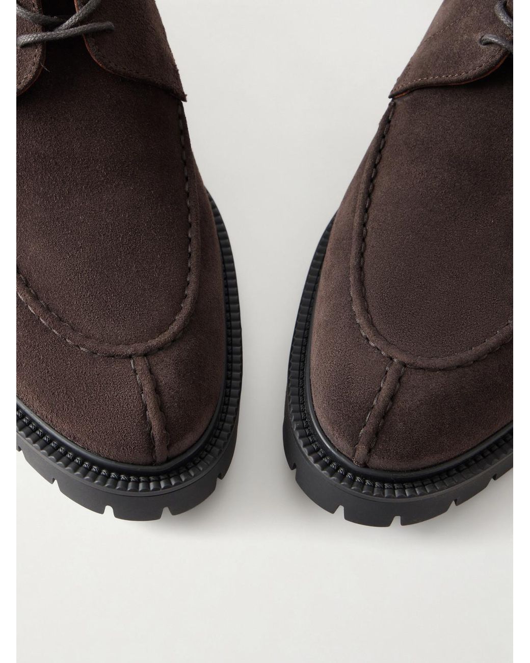 Thom Browne Brown Suede Derby Shoes for men
