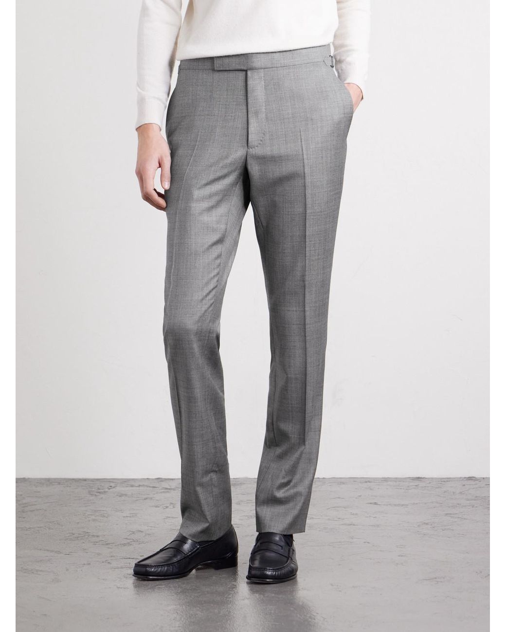 Tom Ford Gray Slim-Fit Wool Suit Trousers for men