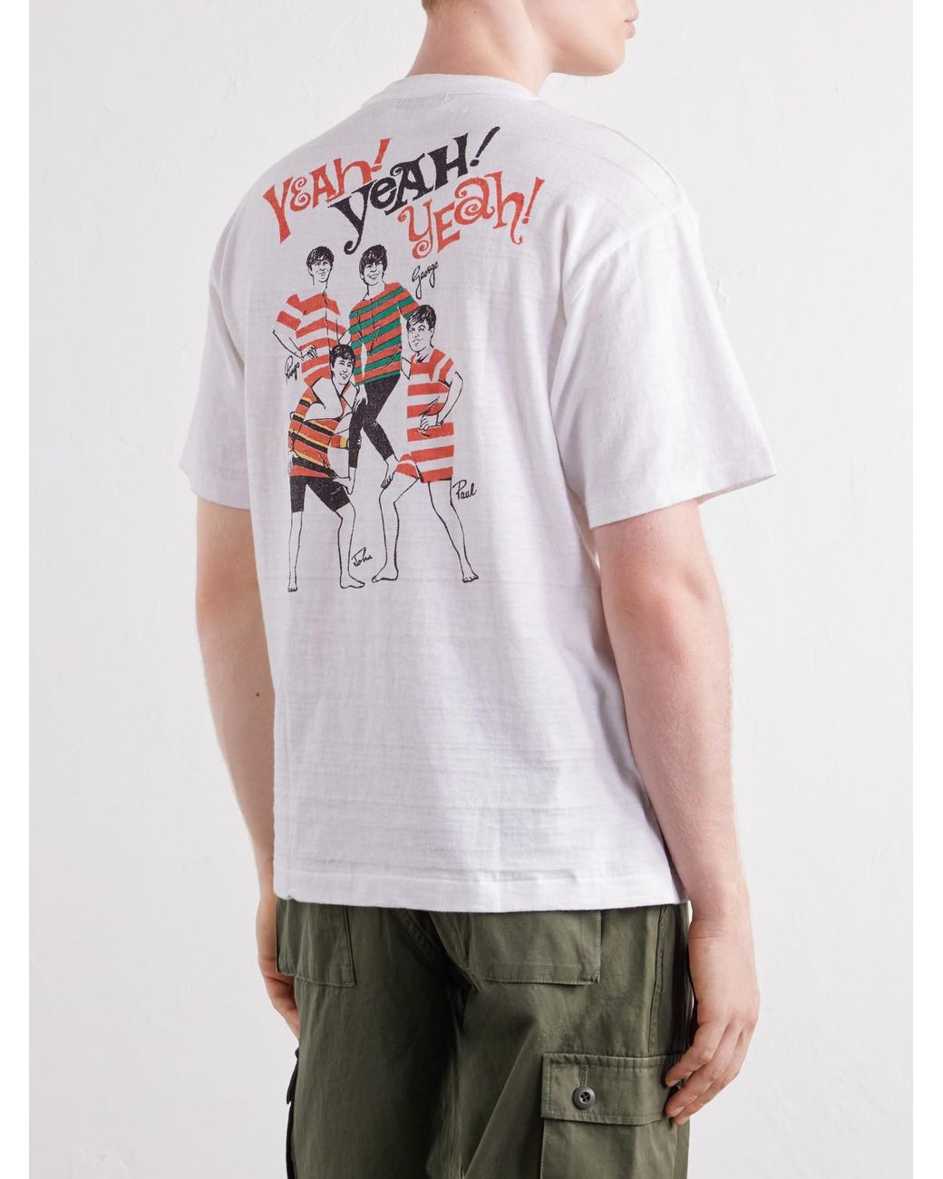 Human Made White The Beatles Printed Cotton-Jersey T-Shirt for men