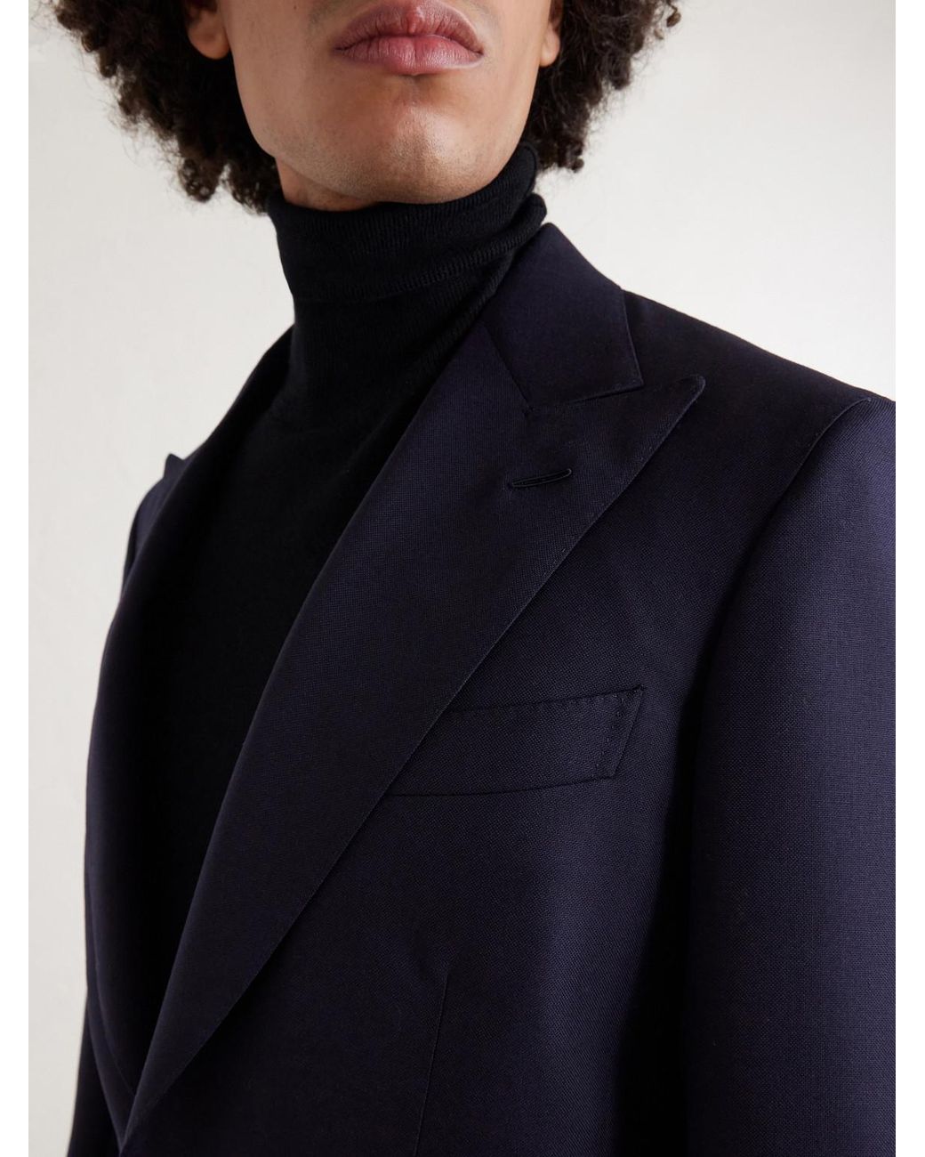 Saman Amel Blue Wool Suit Jacket for men
