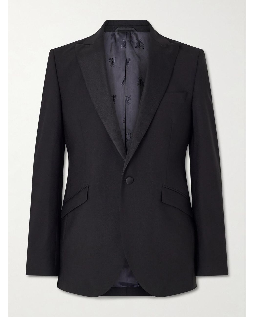 Favourbrook Black Wool-blend Suit Jacket for men