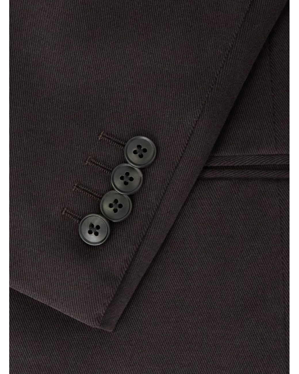 Saman Amel Black Cotton-blend Twill Suit Jacket for men