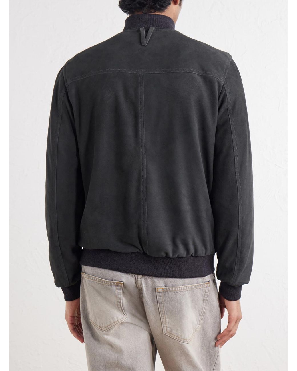 Valstar Black Reversible Suede Jacket for men