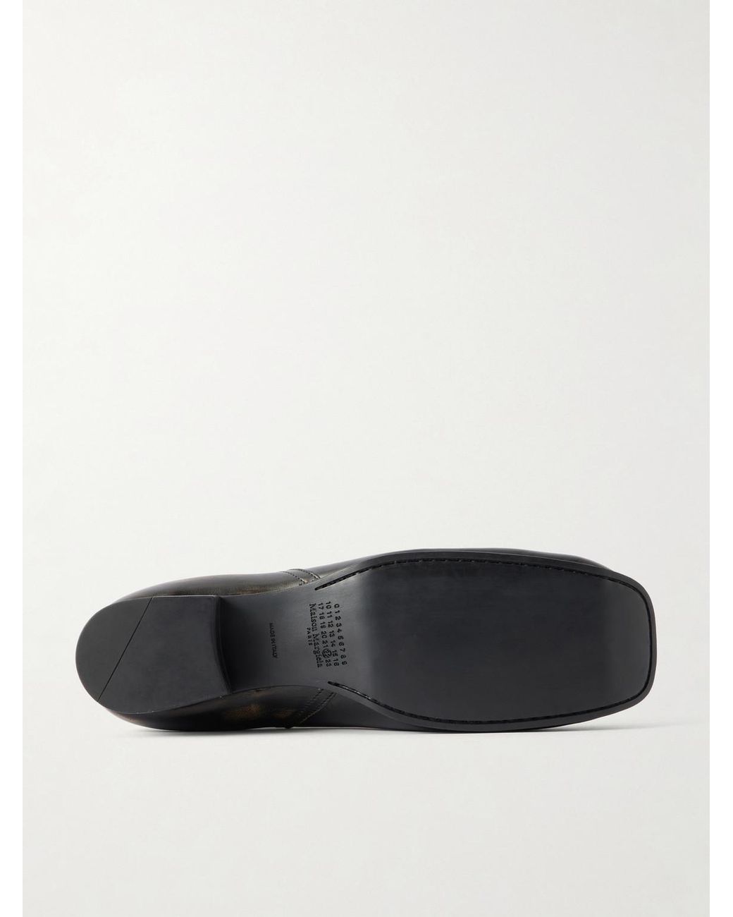 Maison Margiela Black Float Leather Oxford Shoes for men