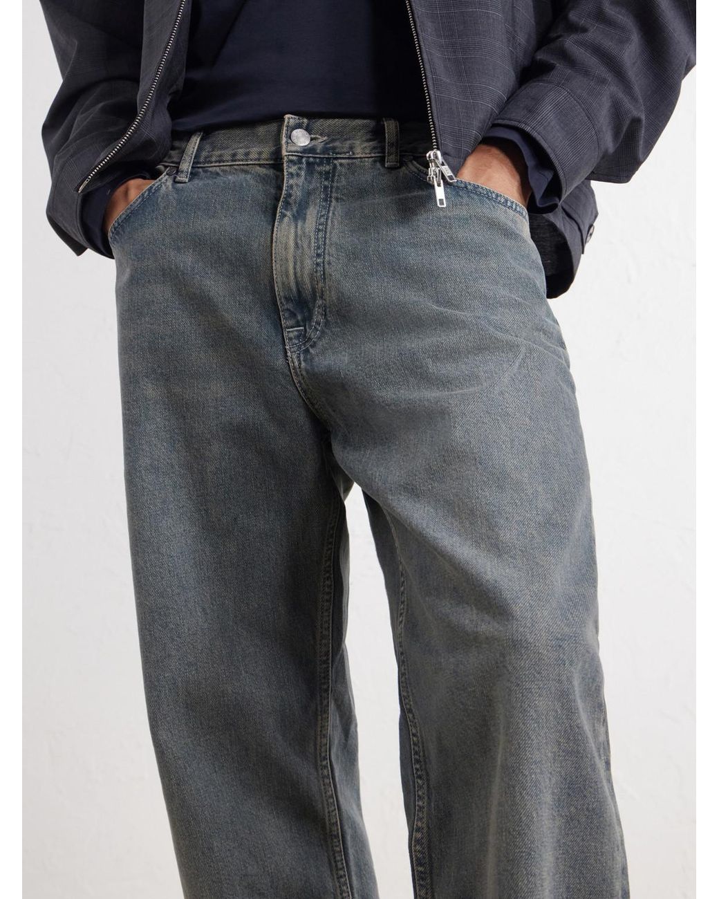 NN07 Gray Otis 10074 Straight-Leg Jeans for men