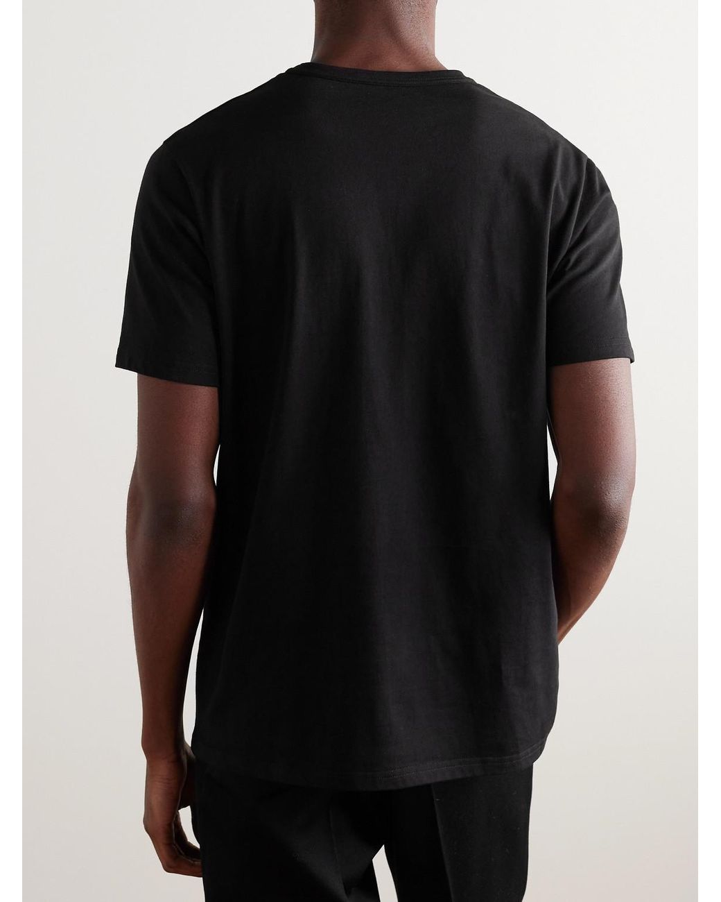 Gabriela Hearst Black Bandeira Recycled Cotton-Jersey T-Shirt for men