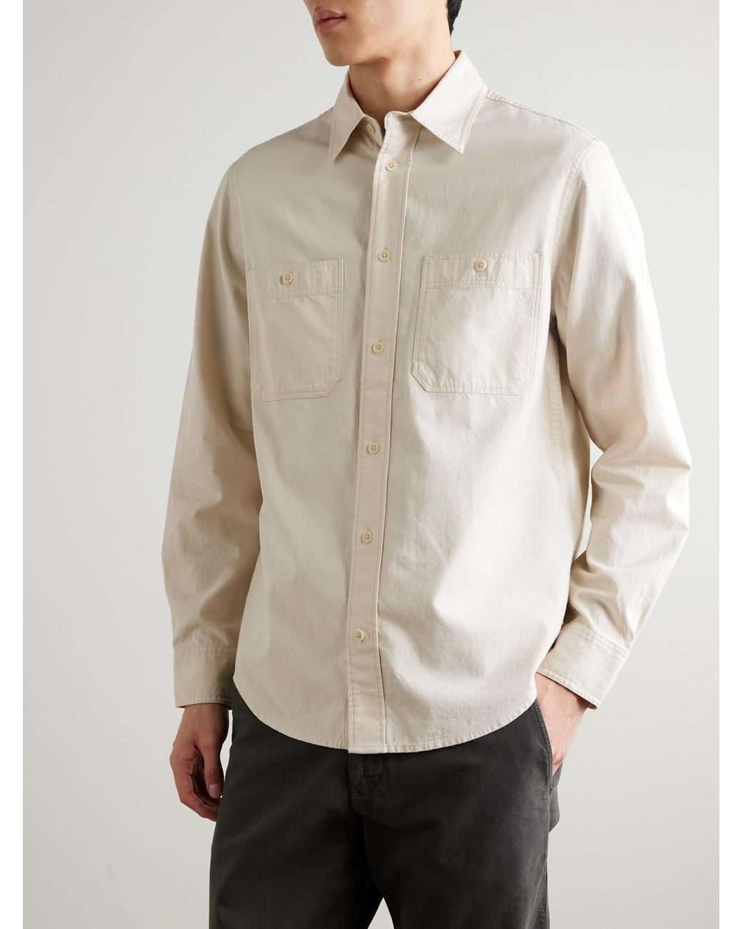NN07 Natural Colby 50065 Organic Cotton And Hemp-blend Shirt for men