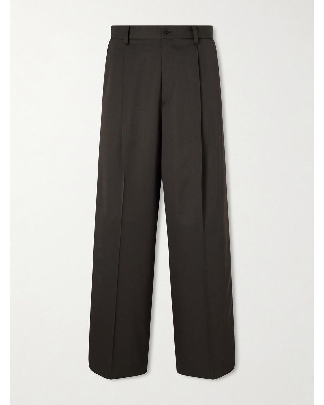 Ssstein Black Wide-Leg Wool Trousers for men
