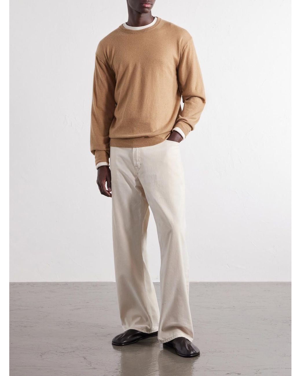 Auralee Natural Cashmere Sweater for men