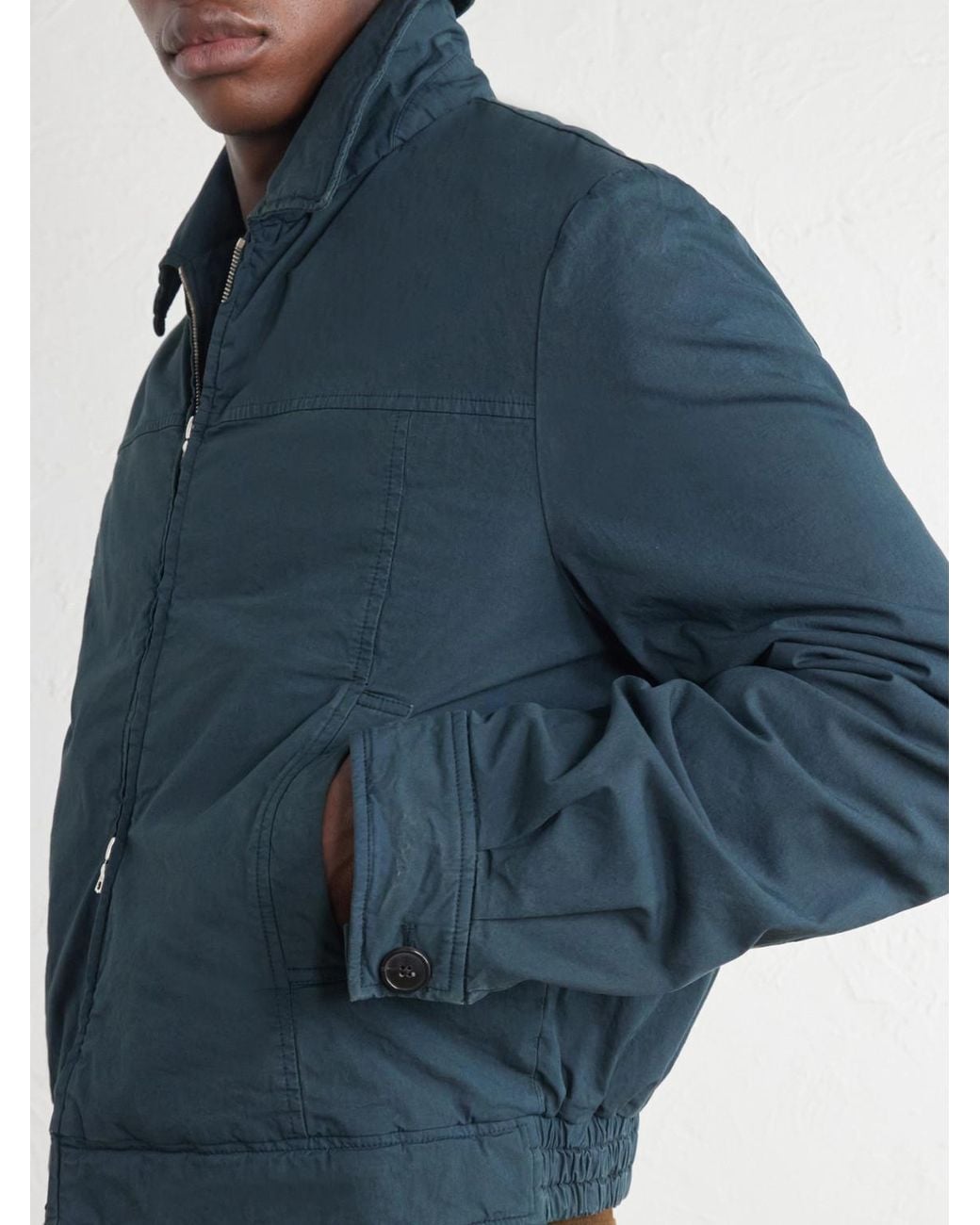 Dries Van Noten Blue Cotton-Blend Blouson Jacket for men