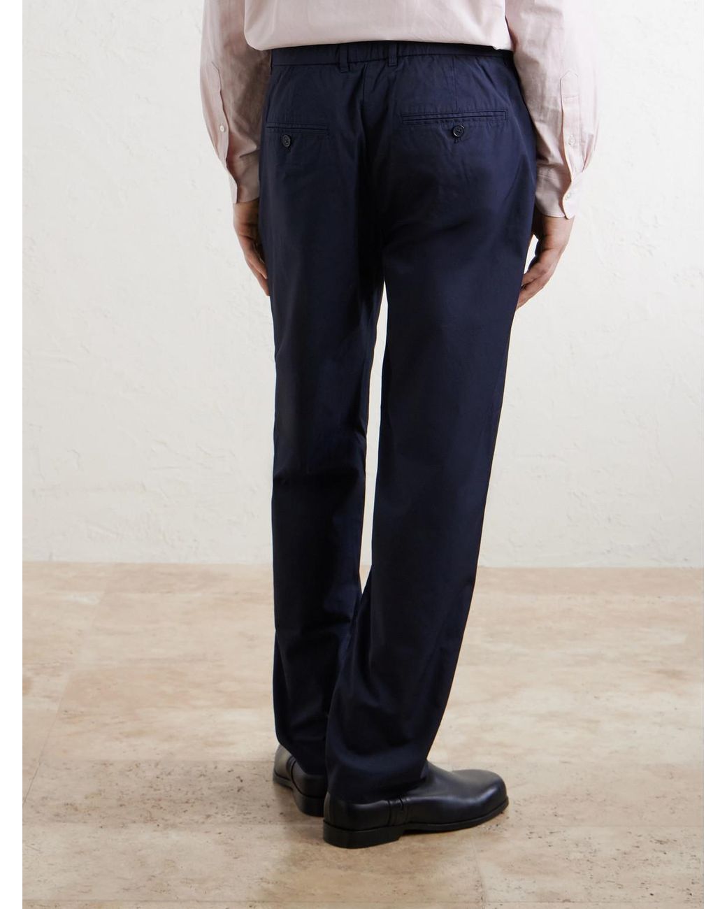 NN07 Blue Brendan 10042 Straight-Leg Organic Cotton-Blend Chino for men