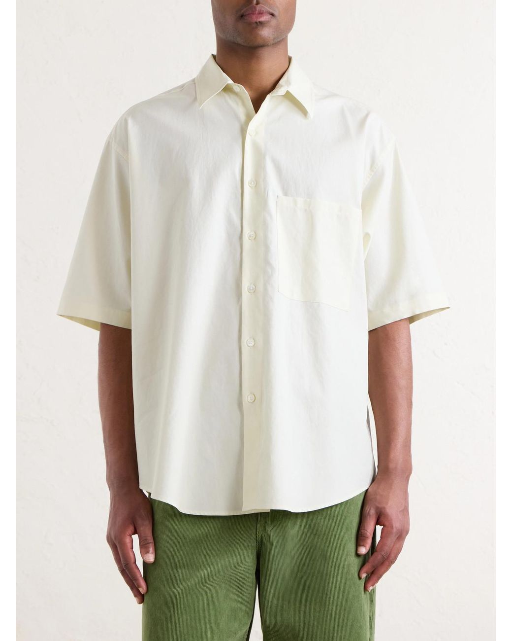 Auralee White Cotton-poplin Shirt for men