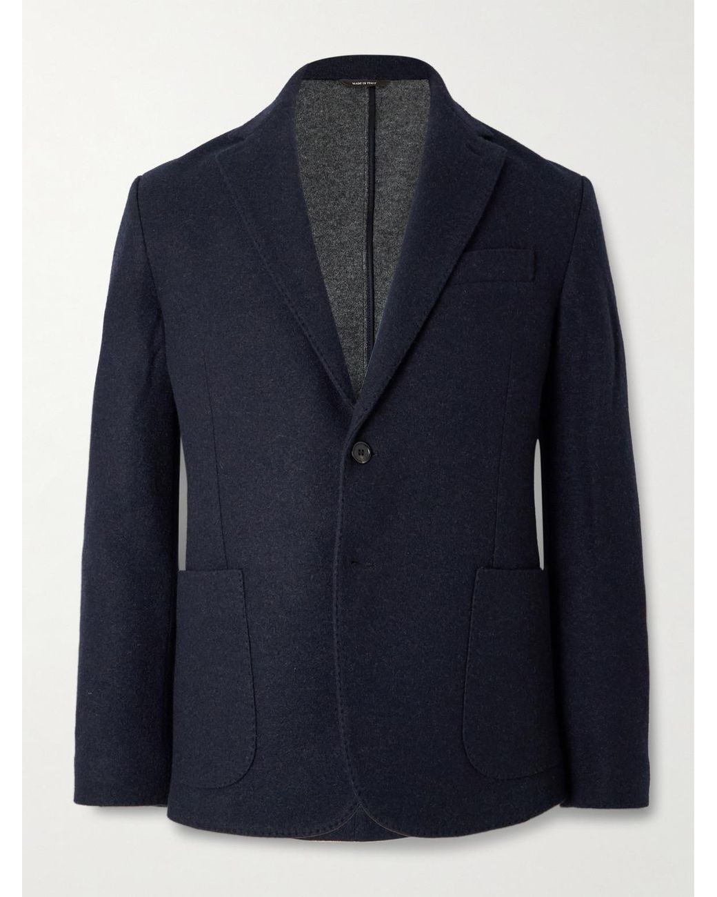 Loro Piana Blue Unstructured Jersey Novalis Blazer for men