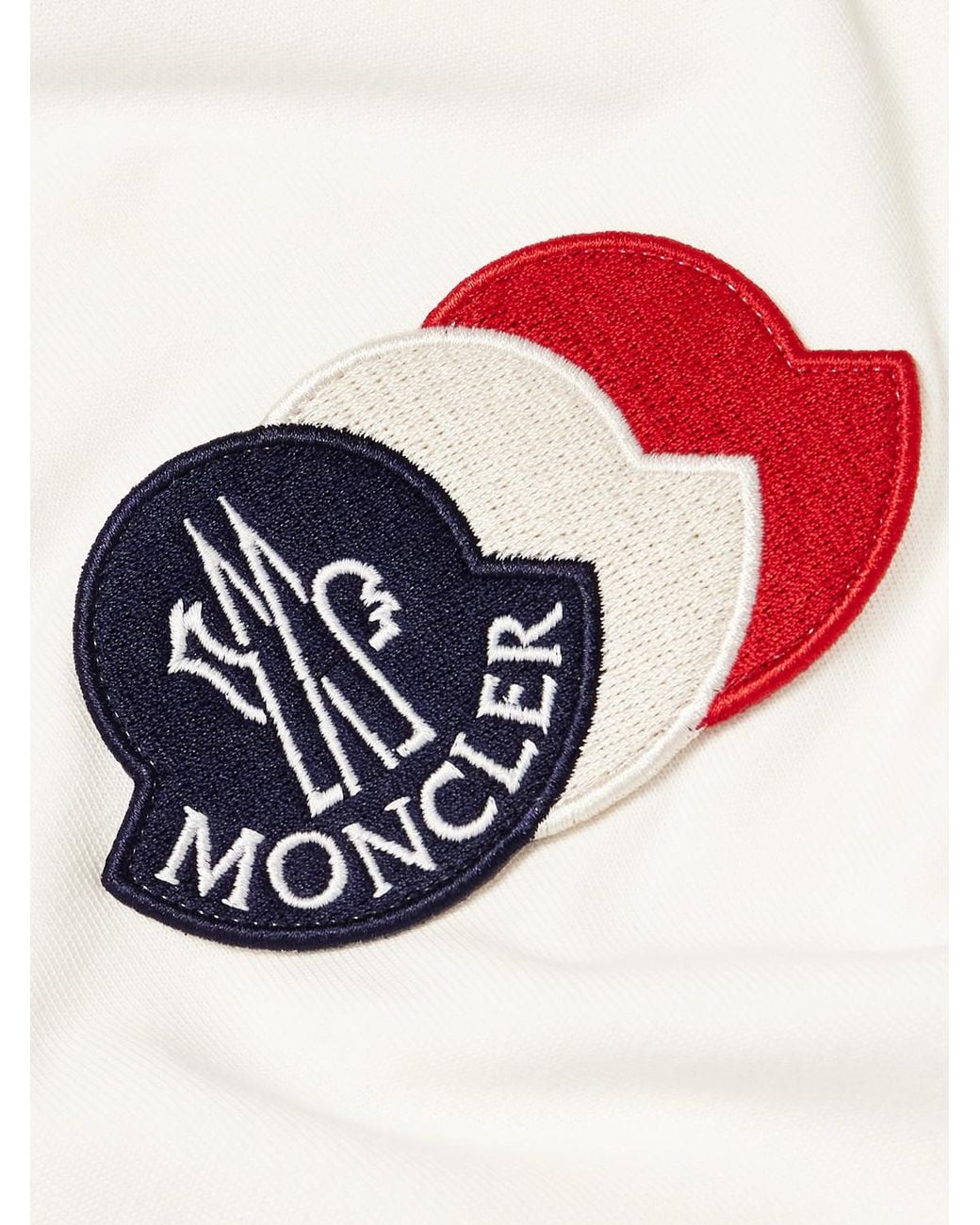 Moncler White Logo-appliquéd Cotton-jersey T-shirt for men