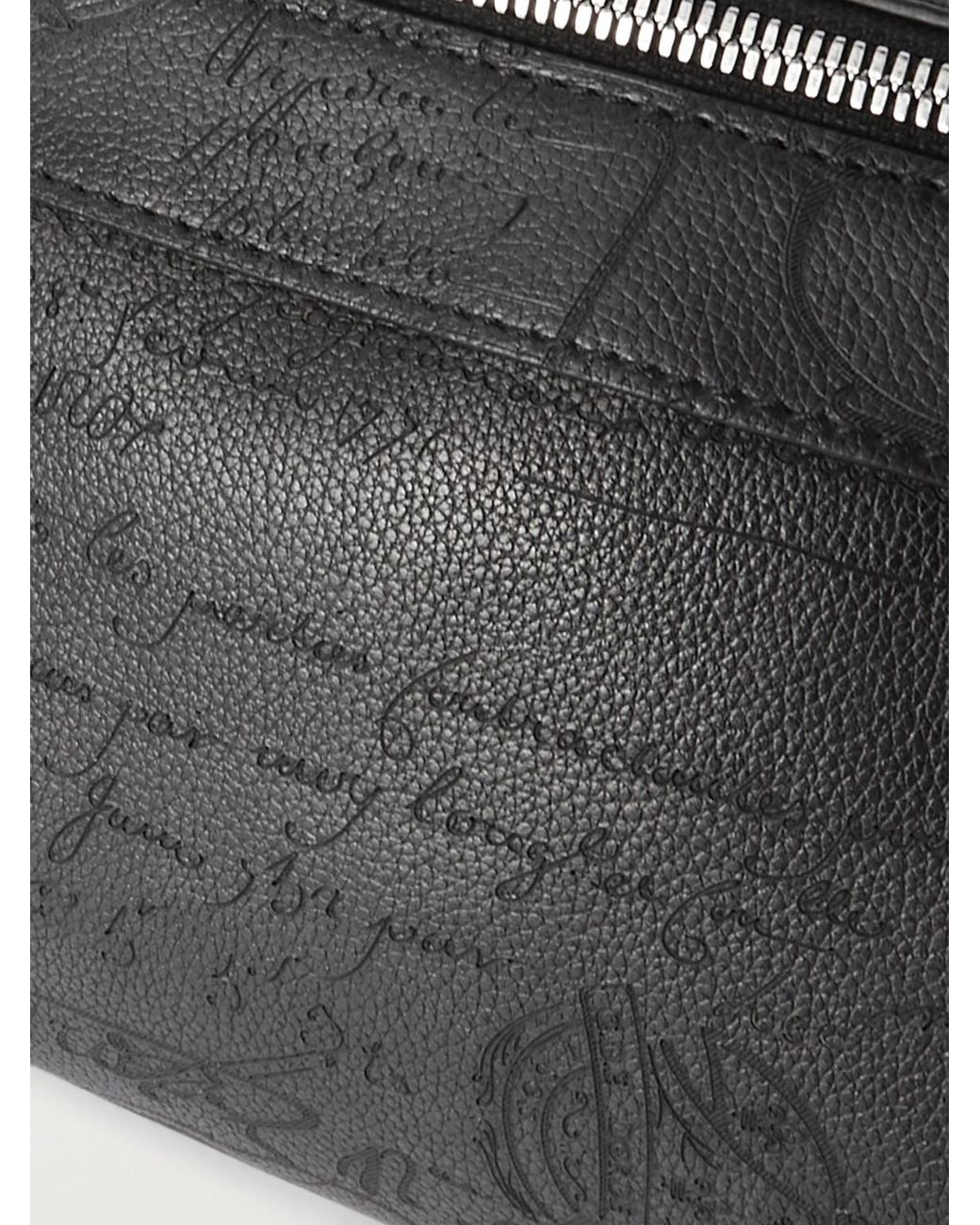 Berluti Black Rider Scritto Venezia Softy Full-Grain Leather Belt Bag for men