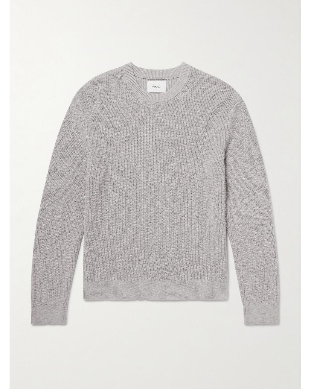 NN07 Gray Russell Crew 60028 Cotton Sweater for men