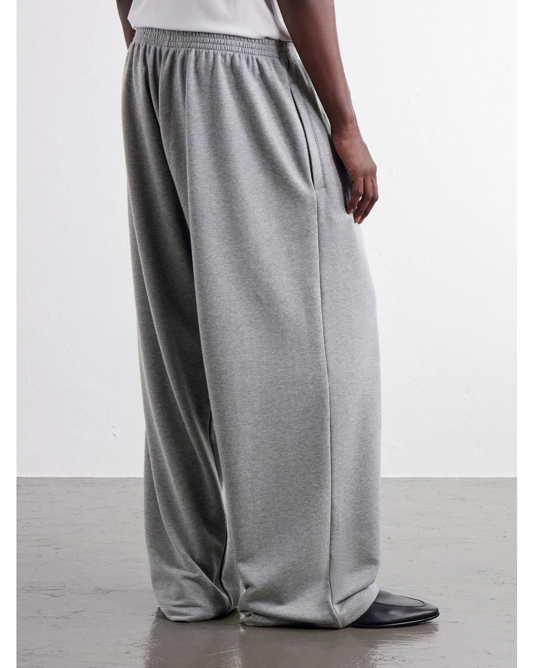 Gucci Gray Wide-Leg Cotton And Cashmere-Blend Jersey Sweatpants for men