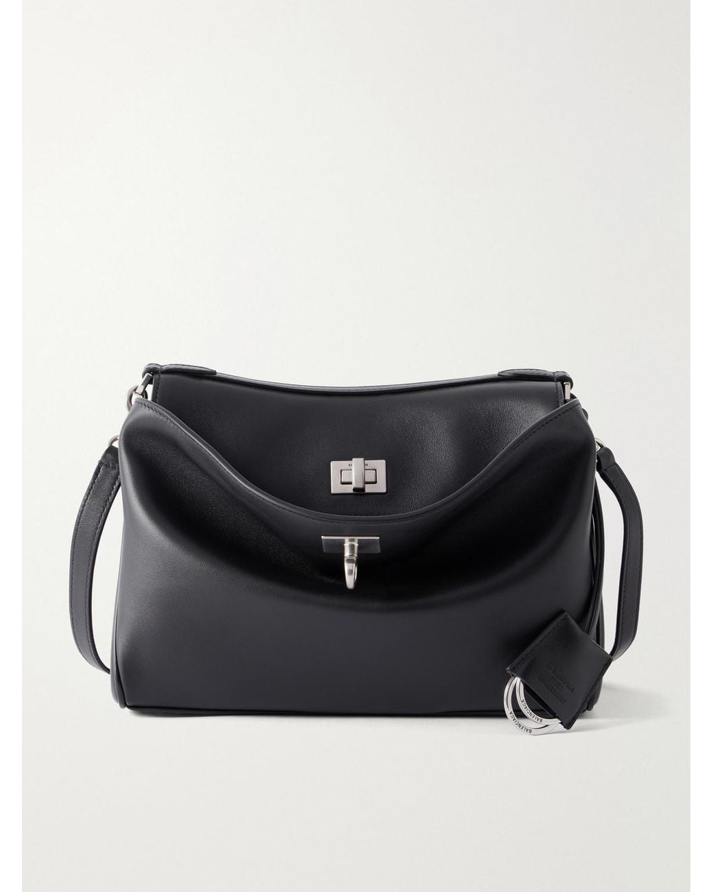 Balenciaga Black Rodeo Small Leather Messenger Bag for men
