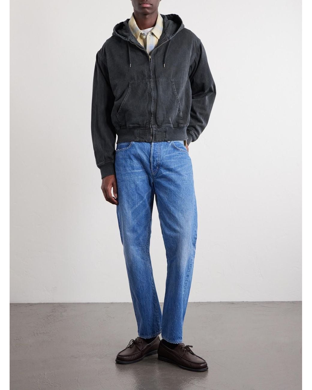 Remi Relief Black Cotton-Twill Hooded Blouson Jacket for men