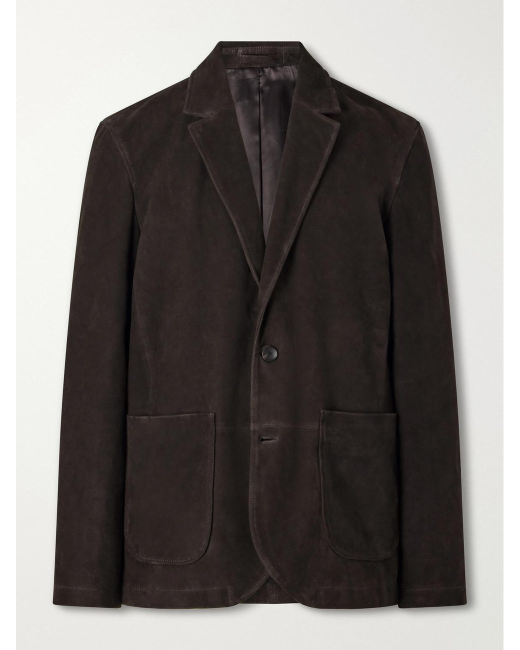Mr P. Black Suede Suit Jacket for men