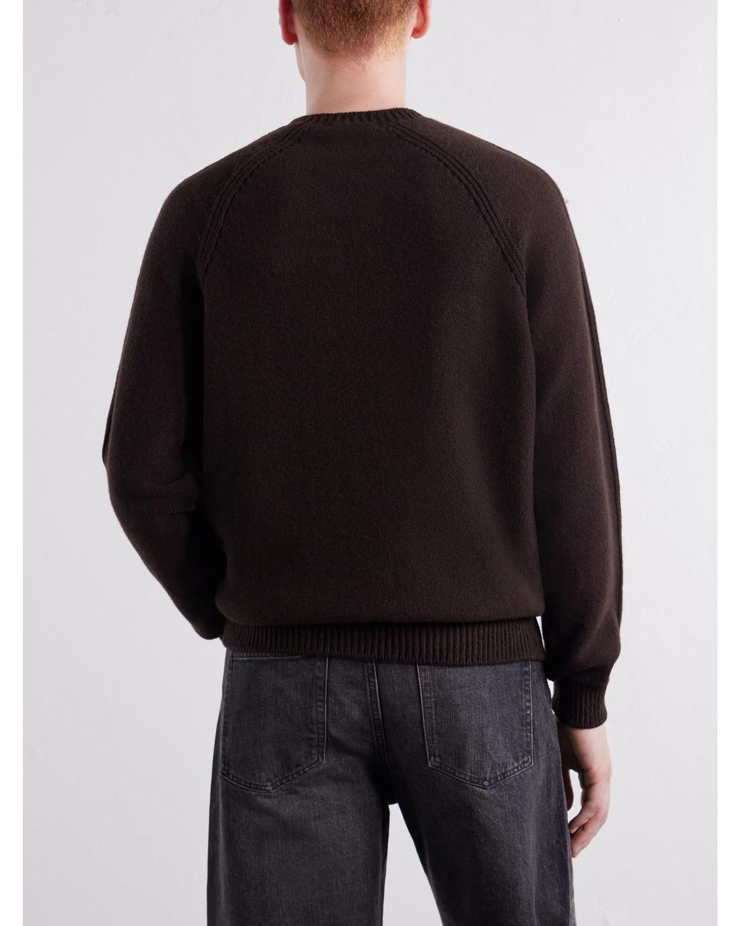 Inis Meáin Black Wool Sweater for men