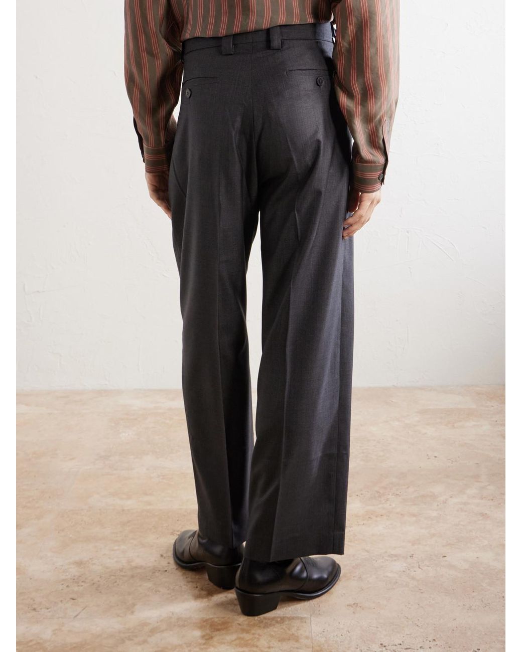 Enfants Riches Deprimes Blue Tapered Virgin-Wool Trousers for men