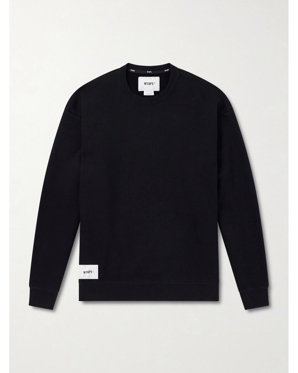 (w)taps Blue Sign-yd Cotton-jersey Sweatshirt for men
