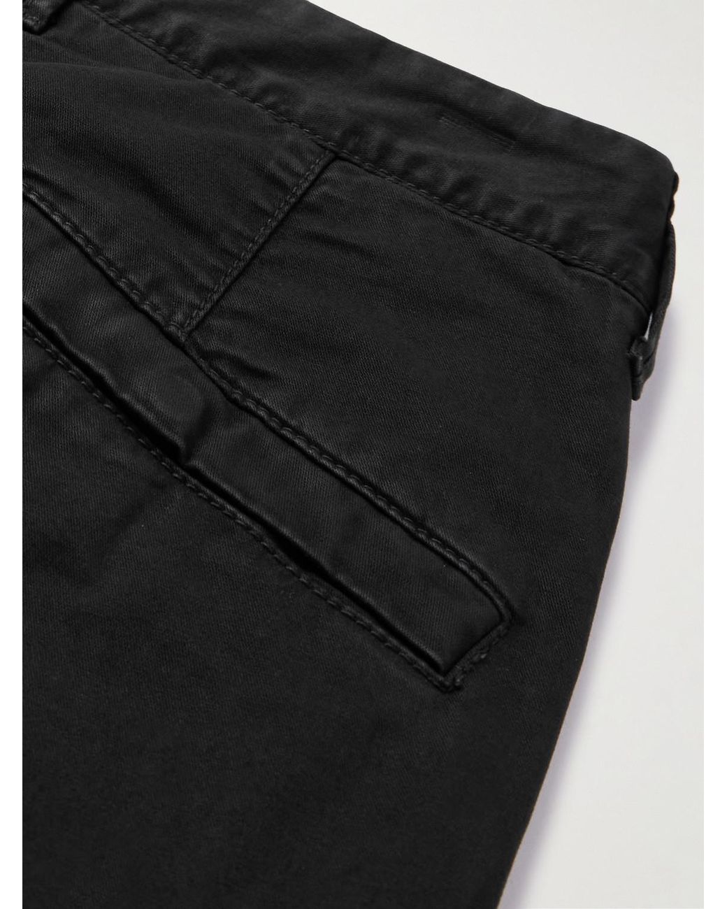 Stone Island Black Tapered Stretch-Cotton Cargo Trousers for men