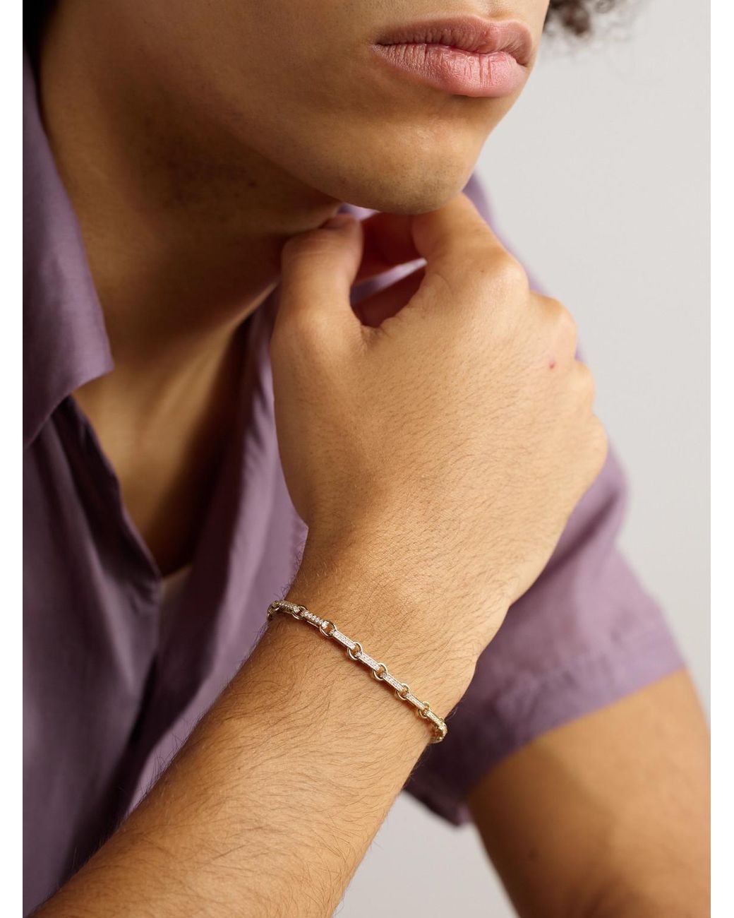 Sydney Evan Black 14-Karat Diamond Bracelet for men