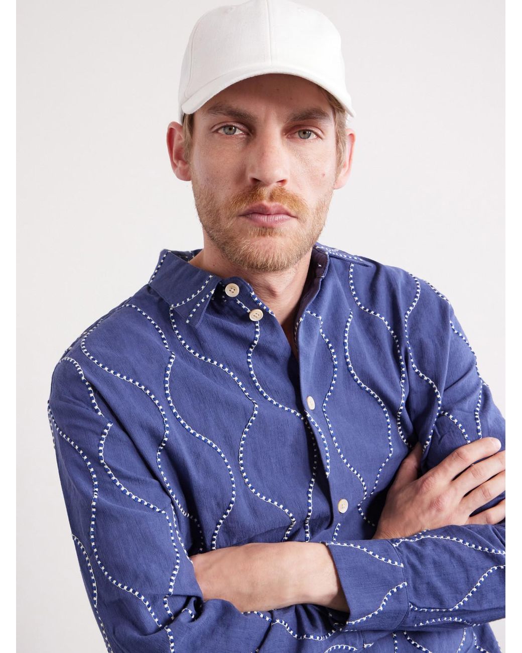 Frescobol Carioca Natural Fernando Linen Baseball Cap for men