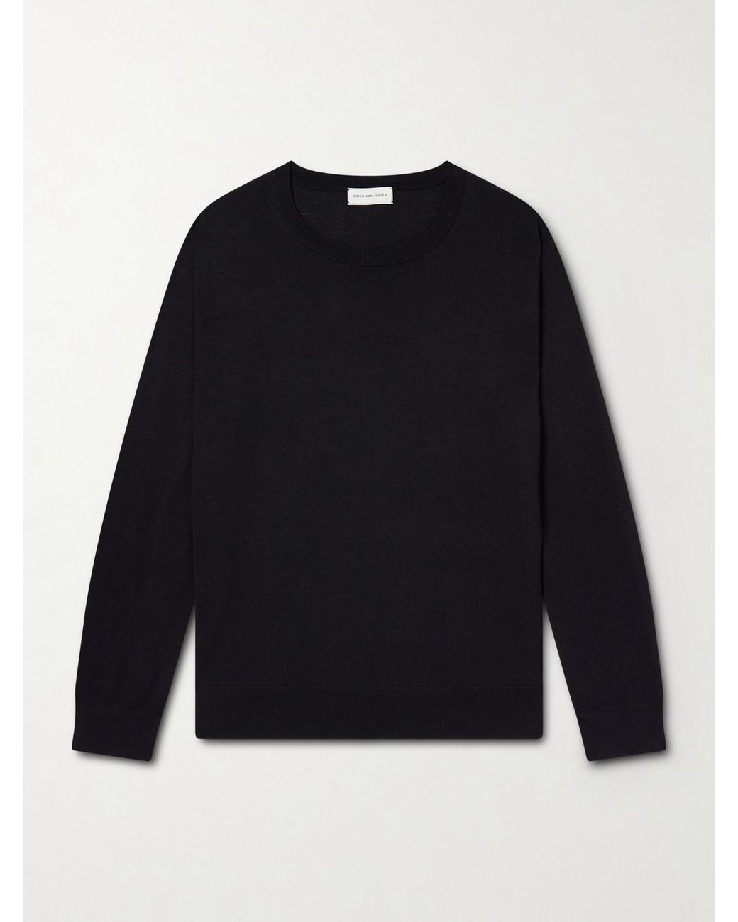 Dries Van Noten Blue Merino Wool Sweater for men