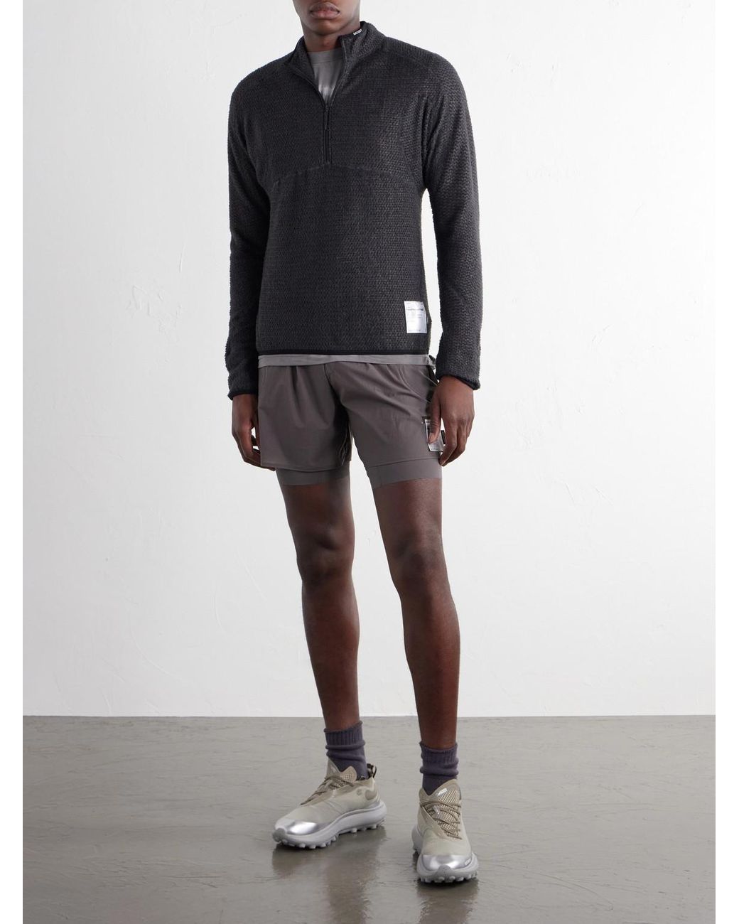 Satisfy Gray Rippy&Trade; Layered 5&Quot; Cordura&Reg; And Justice&Trade; Running Shorts for men