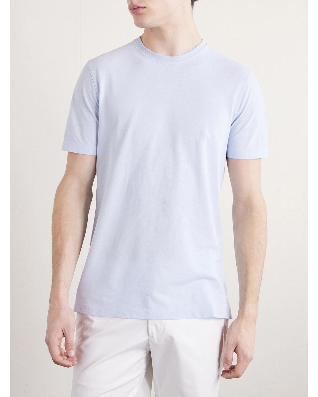 Slowear White Zanone Slim-fit Cotton-jersey T-shirt for men