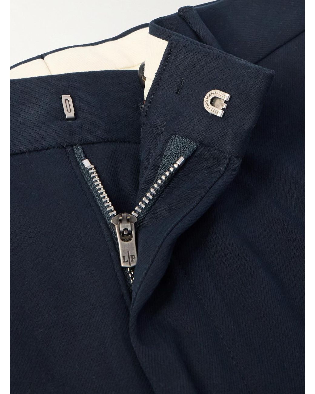 Loro Piana Blue Jarno Austin Straight-Leg Stretch-Cotton Twill Trousers for men