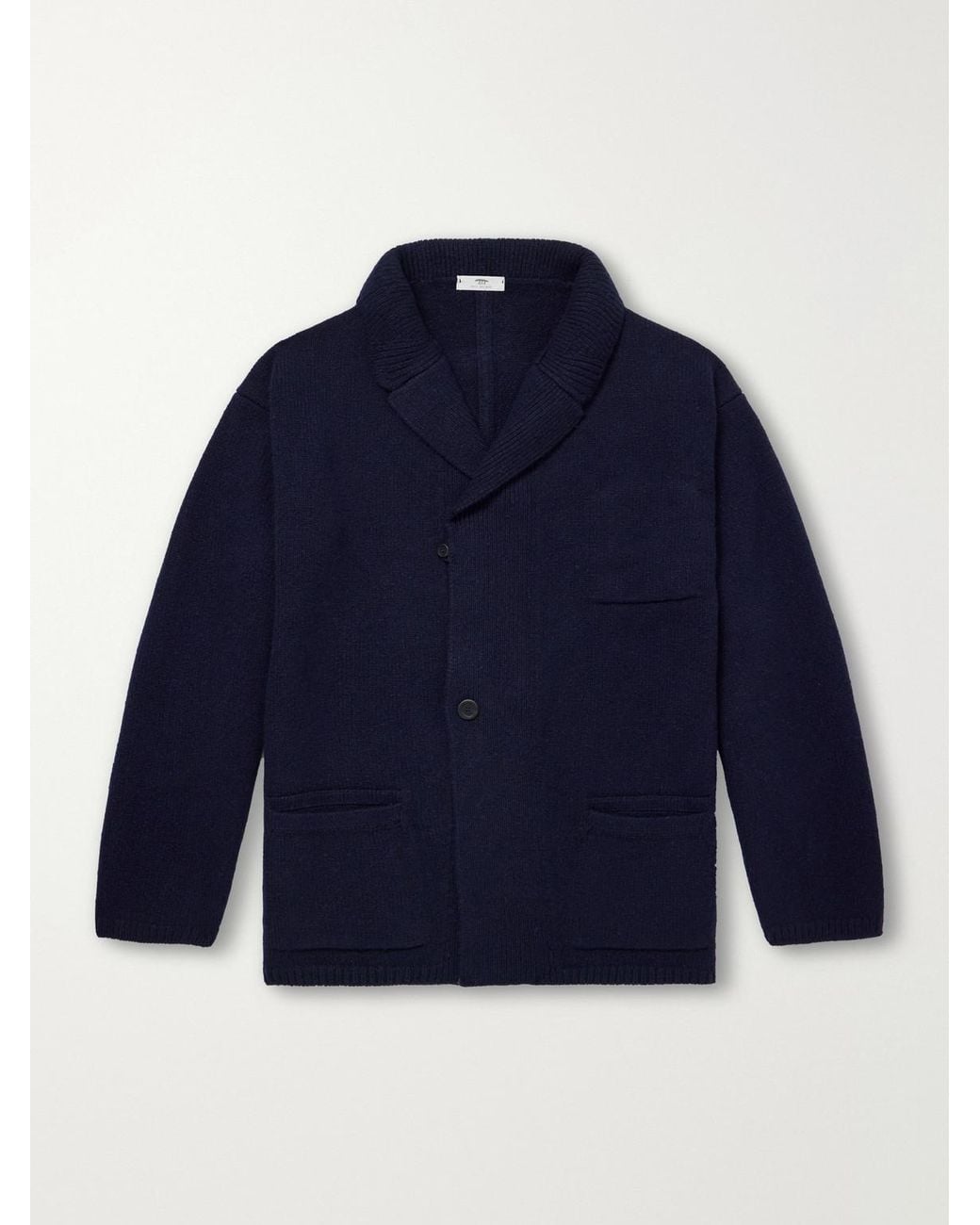 Inis Meáin Blue Wool And Cashmere-Blend Cardigan for men