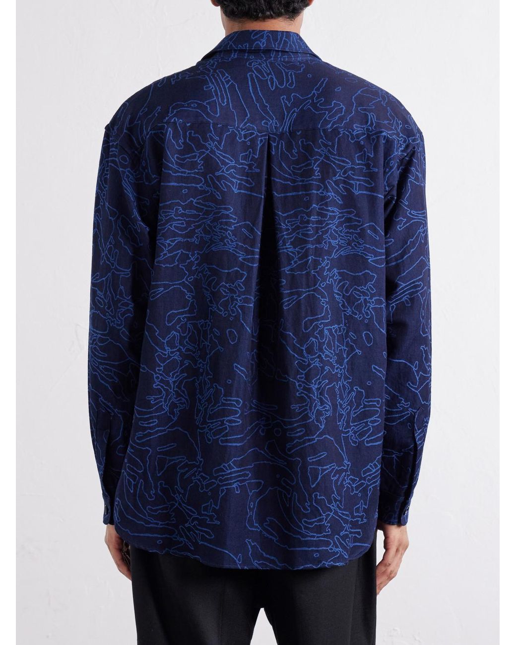Blue Blue Japan Blue Cotton-Jacquard Shirt for men