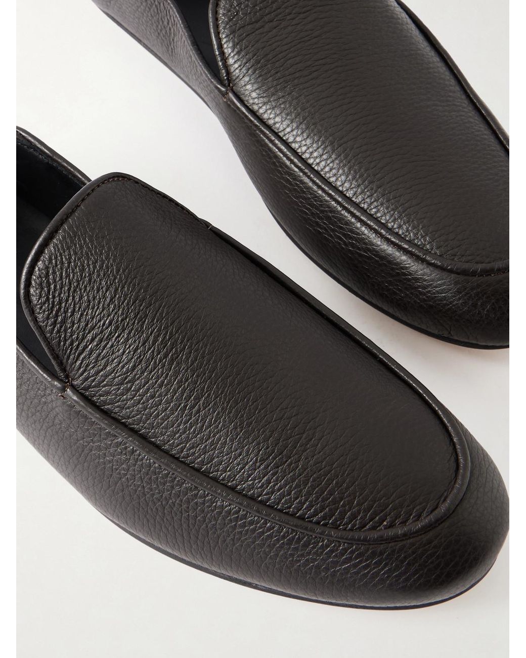 George Cleverley White Mayfair Collapsible-heel Full-grain Leather Loafers for men