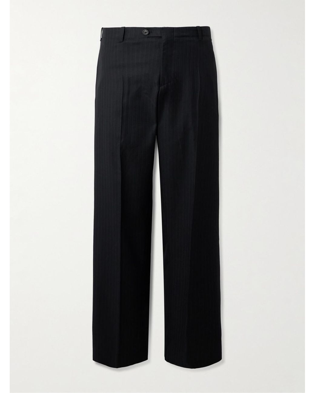 Our Legacy Emporio Armani Straight-Leg Striped Wool Trousers in