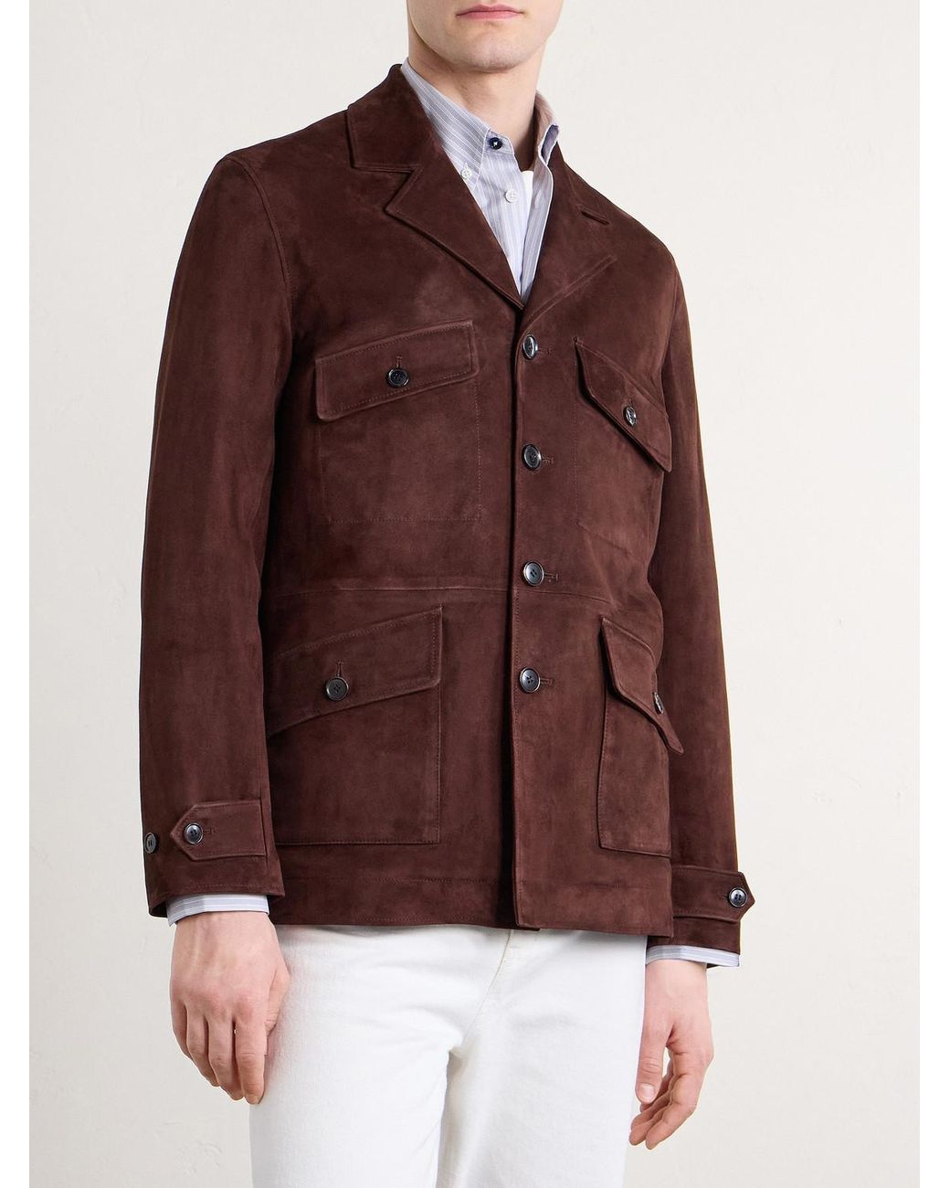 Paul Smith Brown Suede Jacket for men