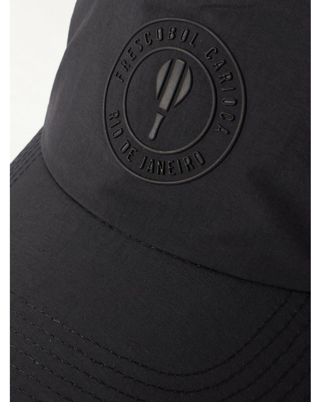 Frescobol Carioca Black Logo-Appliquéd Shell Baseball Cap for men