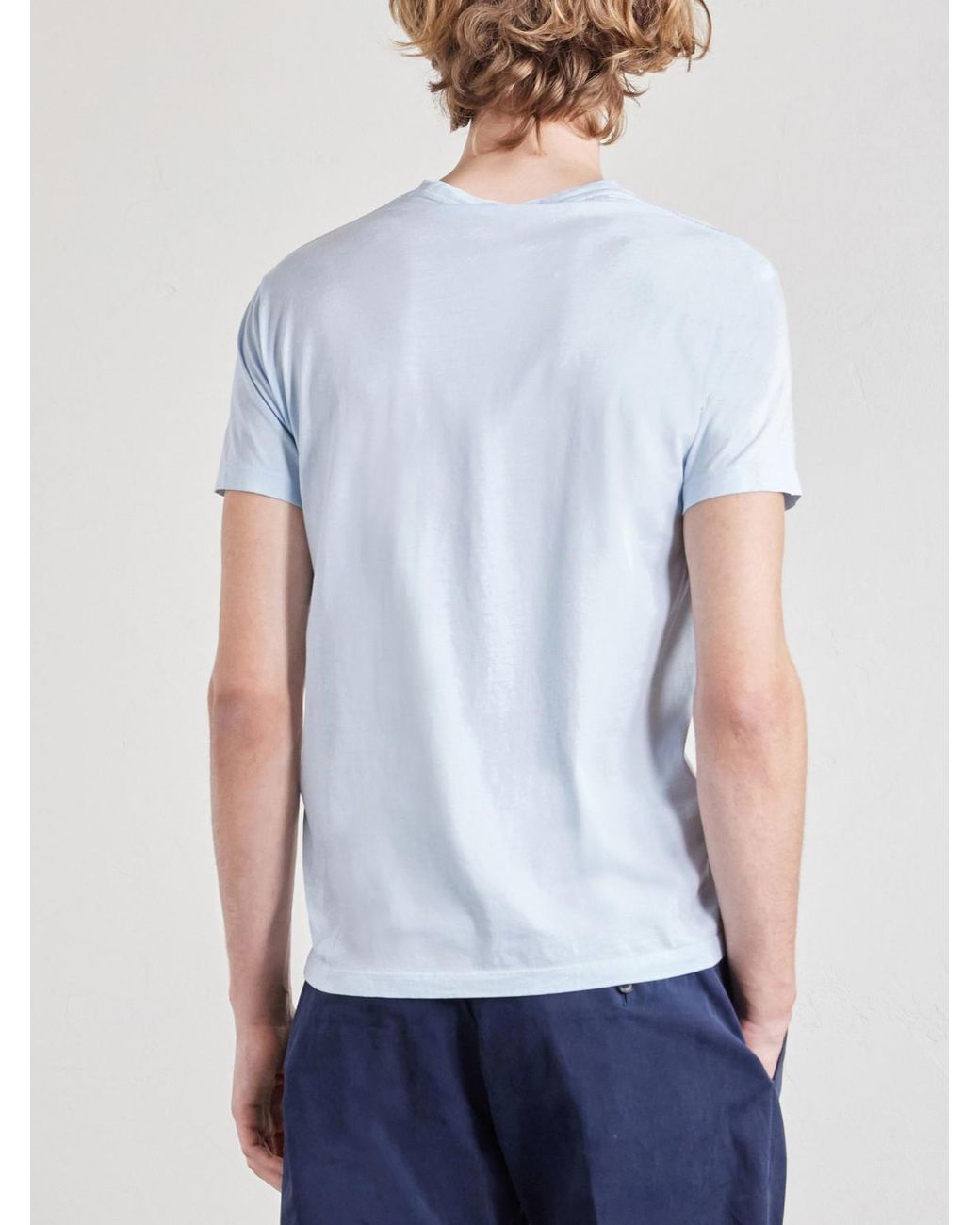 Tom Ford White Slim-Fit Logo-Embroidered Cotton And Silk-Blend Jersey T-Shirt for men
