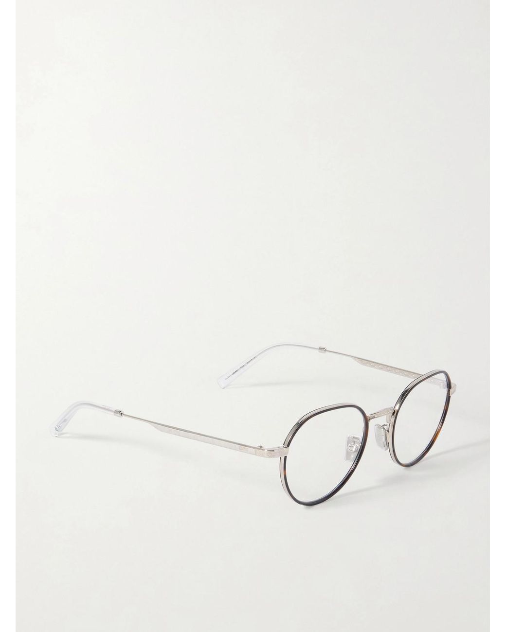 Dior Natural Diorbotanicao R2U Havana Round-Frame Tortoiseshell Acetate And-Tone Metal Optical Glasses for men