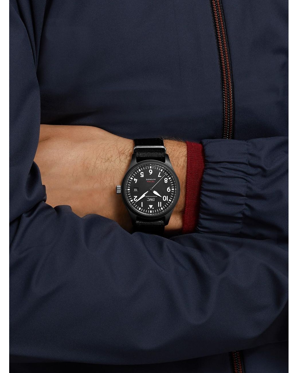 Iwc Black Pilot's Top Gun Automatic Ceramic Watch, Ref. Iw326901 for men