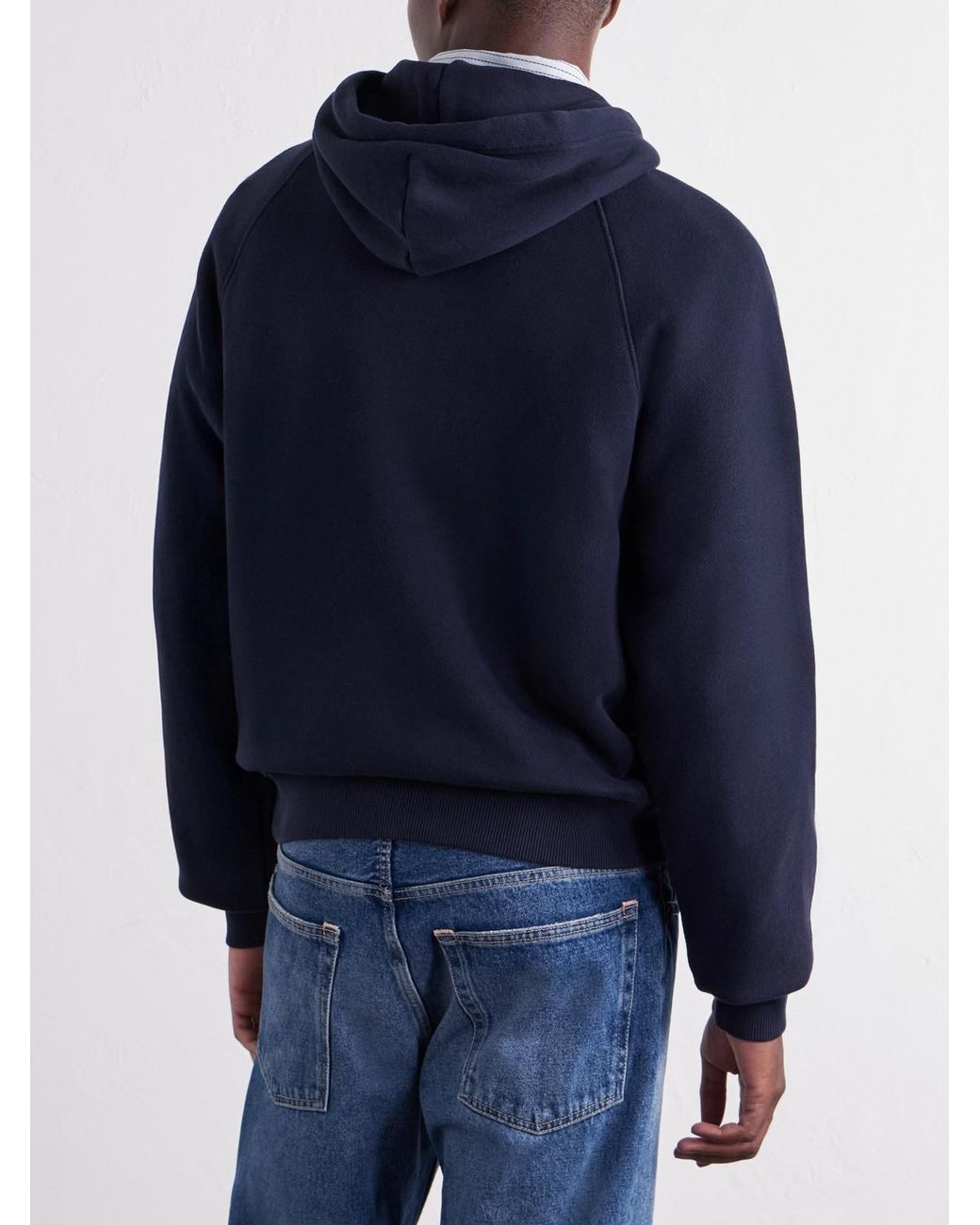 A.P.C. Blue Thimothe Cotton-Jersey Hoodie for men