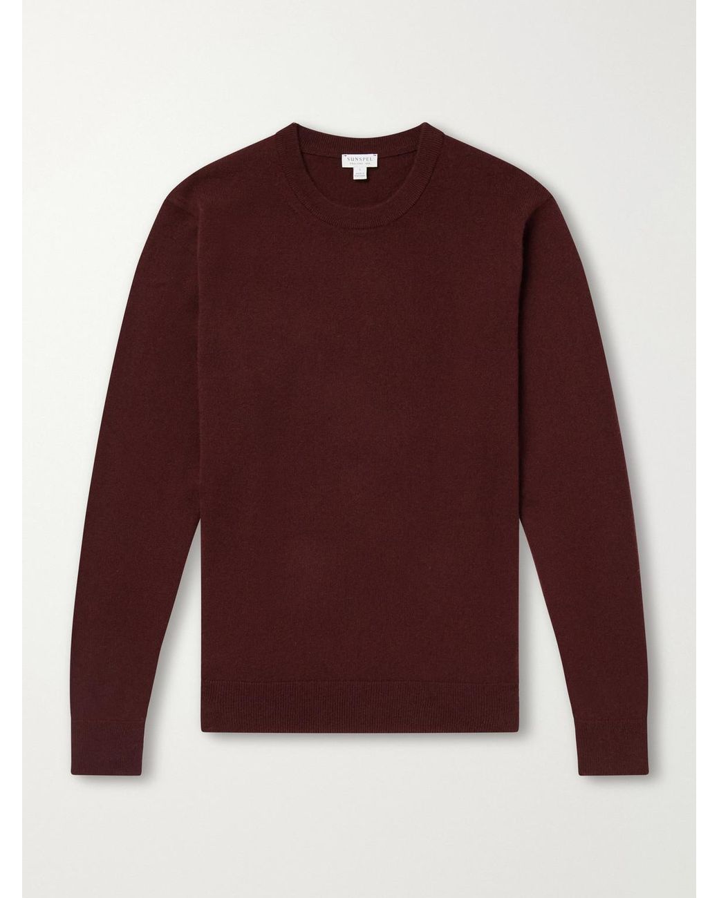 Sunspel Red Cashmere Sweater for men
