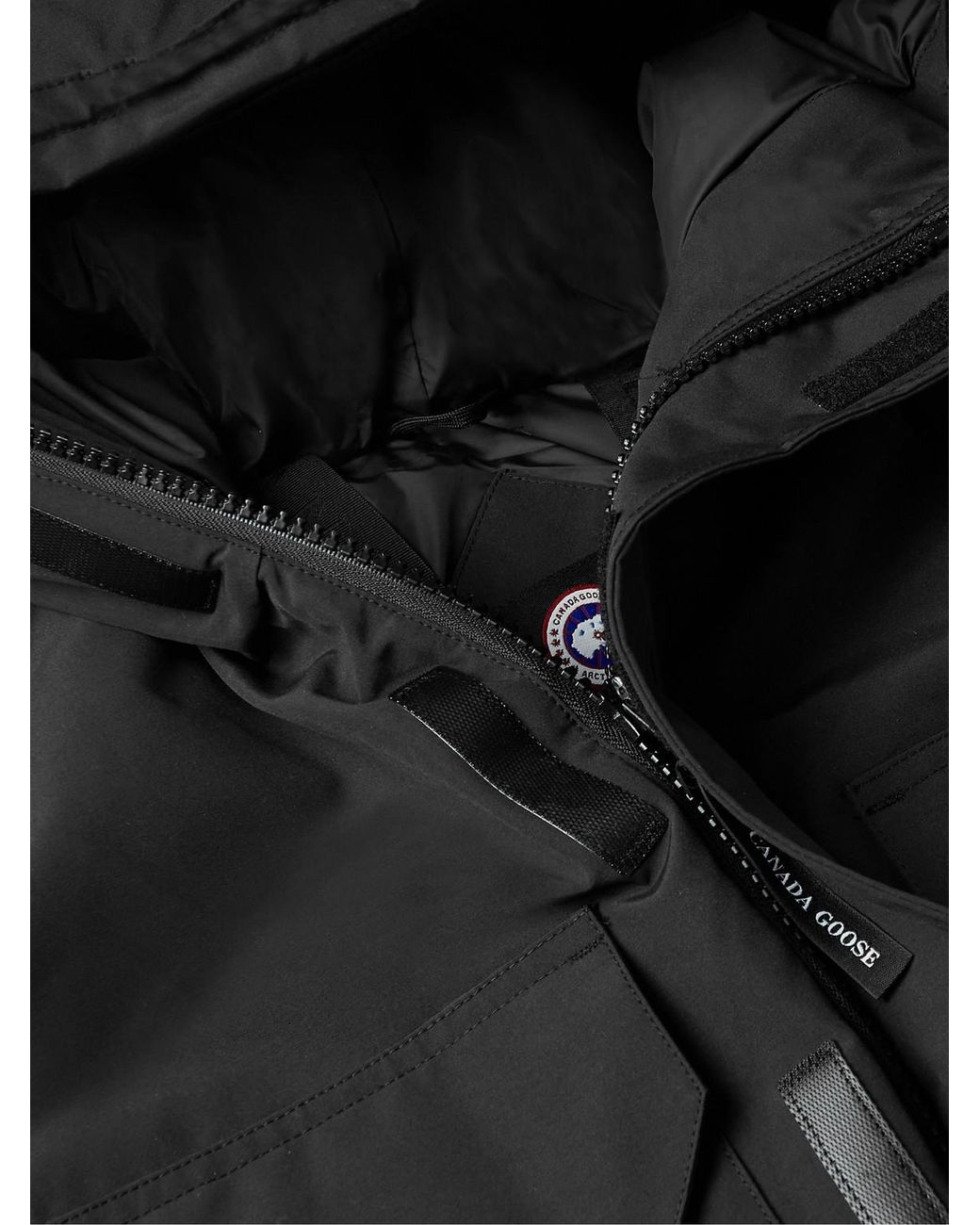 Canada Goose Black Expedition Logo-appliquéd Arctic Tech® Hooded Down Jacket for men
