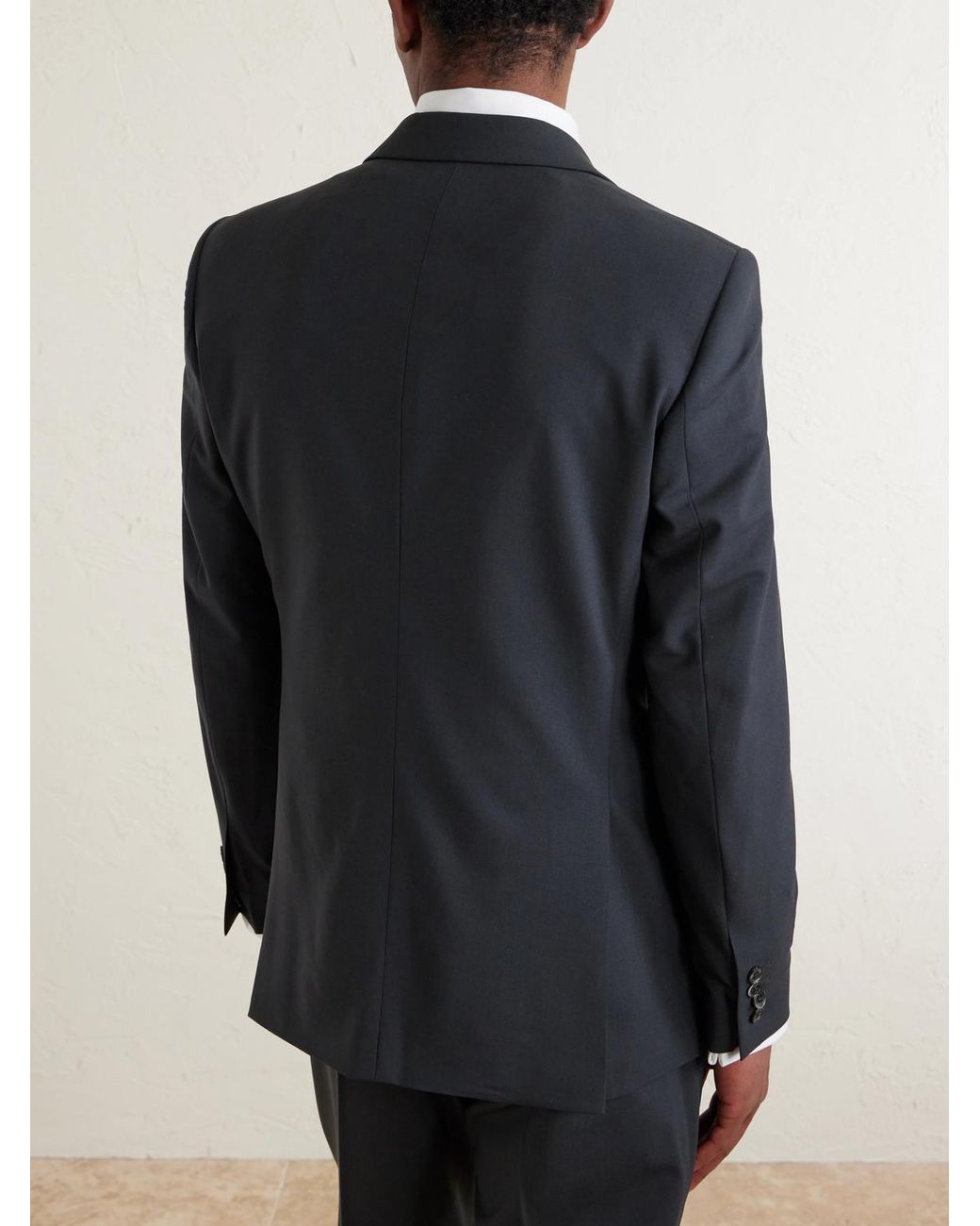 Newport Slim-Fit Wool-Blend Suit Jacket di Favourbrook in Black da Uomo