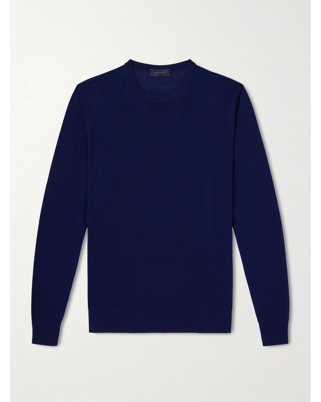 Sease Blue Lasca Wish® Virgin Wool T-shirt for men