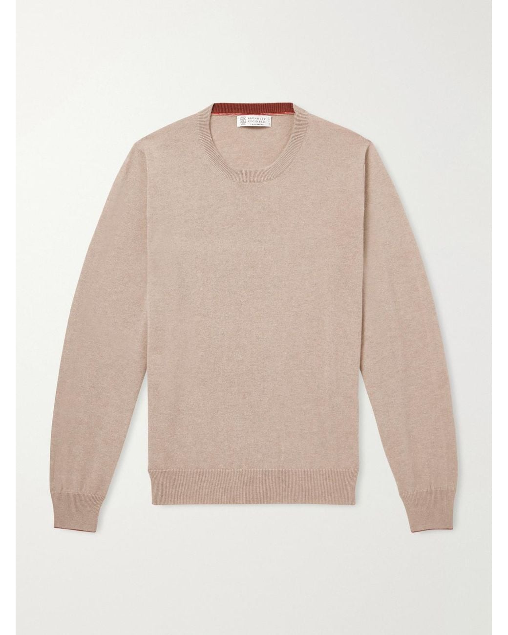 Brunello Cucinelli Natural Cashmere Sweater for men