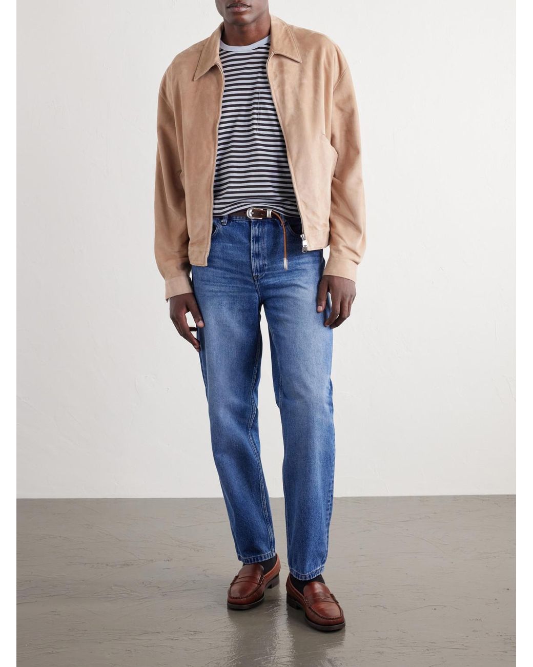 Rag & Bone Blue Striped Cotton-Jersey T-Shirt for men